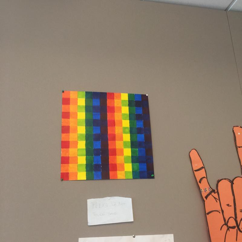 Design Class chessboard primary, secondary, prepare a complementary colors!