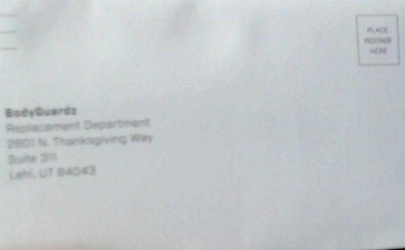 Return envelope for the broken product