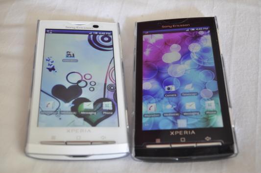 Xperia x10 white and black