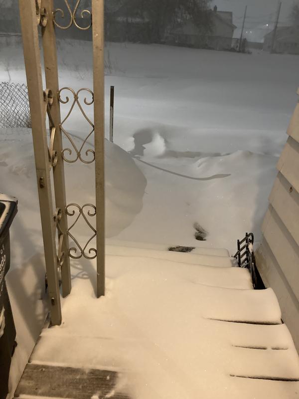 First photo using my iPhone. About 8” of snow Monday night February 15, 2021