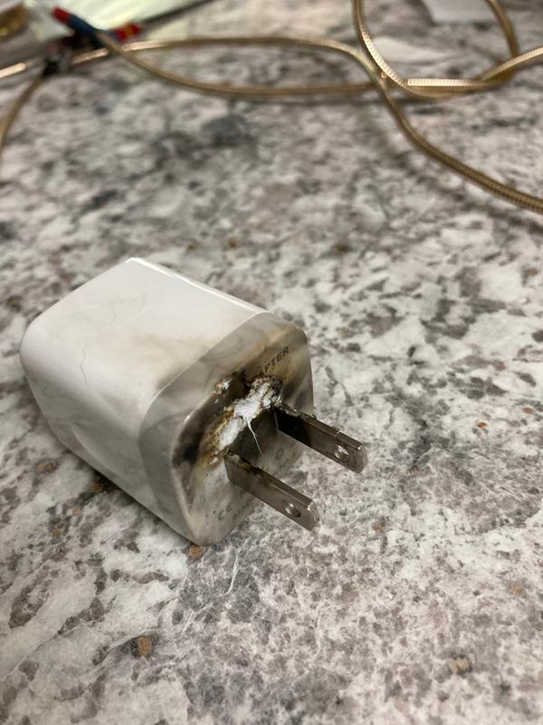 The damage to my plug
