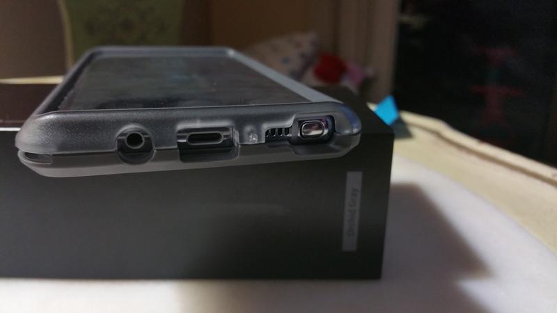 Note 8 - S-Pen area with Pelican Voyager Case - It's hidden inside - Need a fingernail to get out sorta.