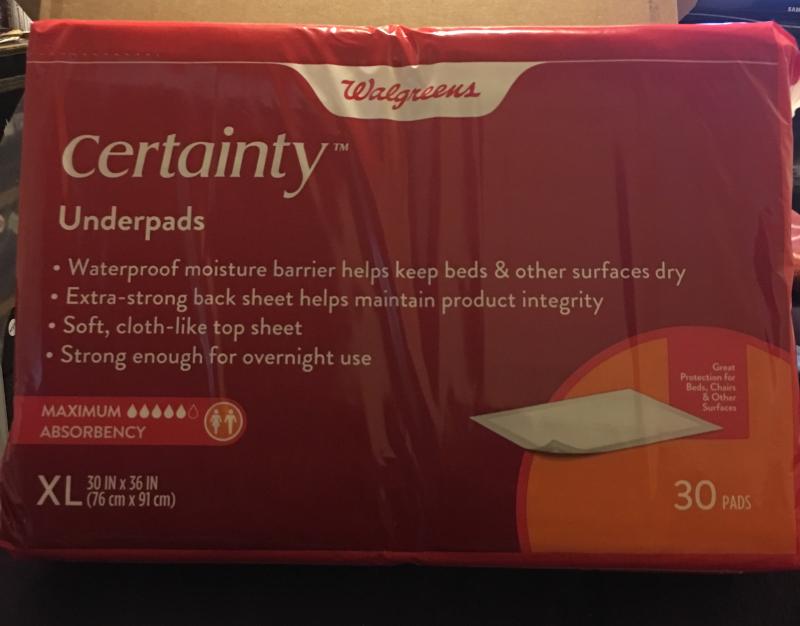 Walgreens Certainty Underpads, Maximum Absorbency XL (30 ct)