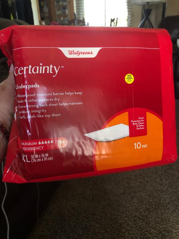  Walgreens Certainty Underpads Large 18 ea (2) : Everything Else