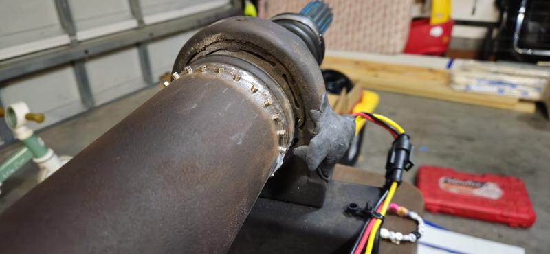 Metal Column before Steel Stick