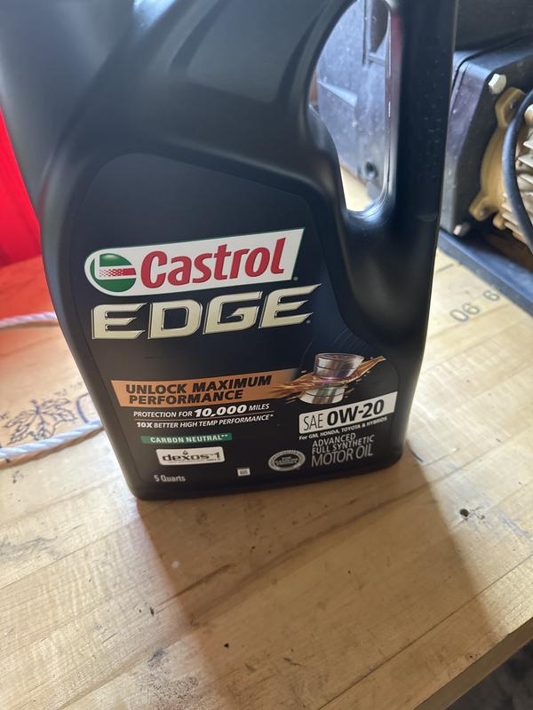 Castrol EDGE Standard Full Synthetic Engine Oil 0W-20 5 Quart Reviews