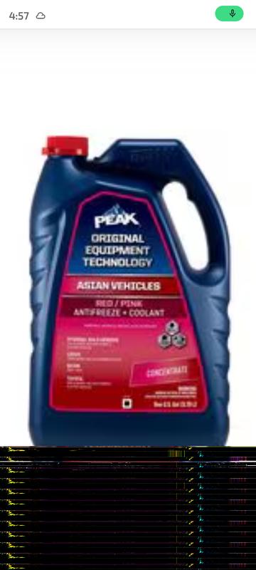 PEAK Original Equipment Technology Asian Vehicles Red, Pink Antifreeze and Coolant Concentrate