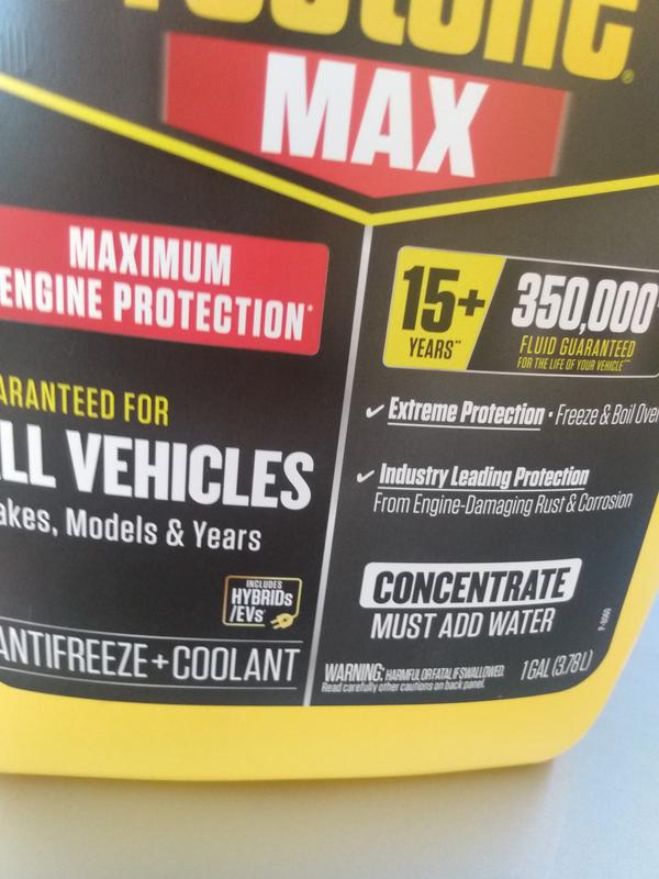 Prestone Max Universal Yellow Antifreeze and Coolant Concentrate