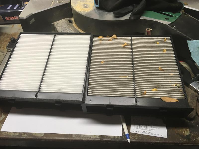 2015 XV 60,100 miles. Cabin air filter