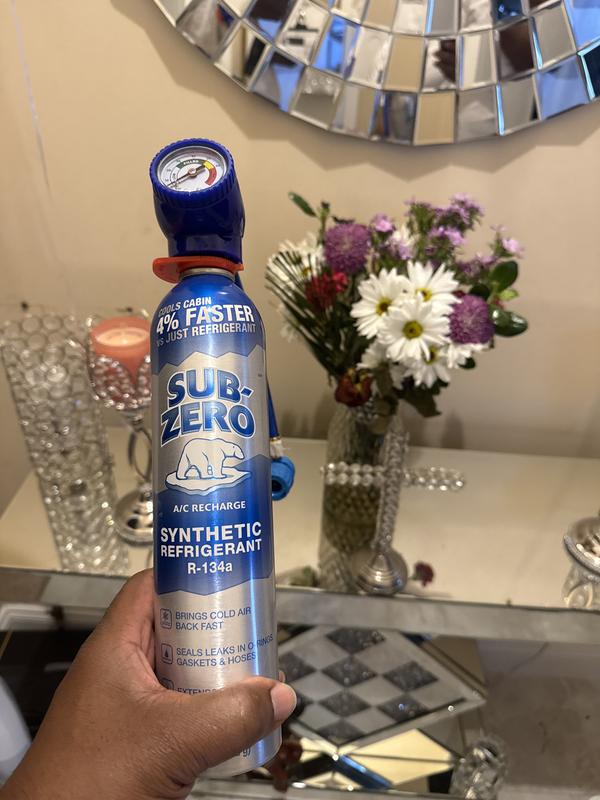 Sub - Zero R134a Synthetic Refrigerant / Stop Leak / Cold Air Boost / Charging Hose / Gauge 18 oz