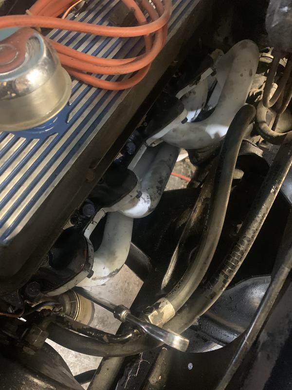 Only way I could reach the power steering lines