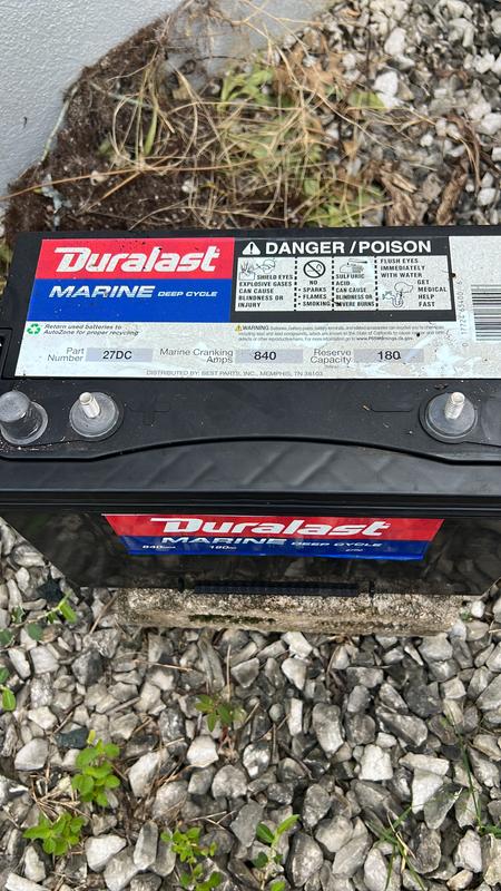 Duralast 27dc Dl Group Size 27 Deep Cycle Battery 675 Cca 840 Mca Reviews