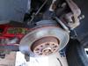 View of old rotor after caliper removal