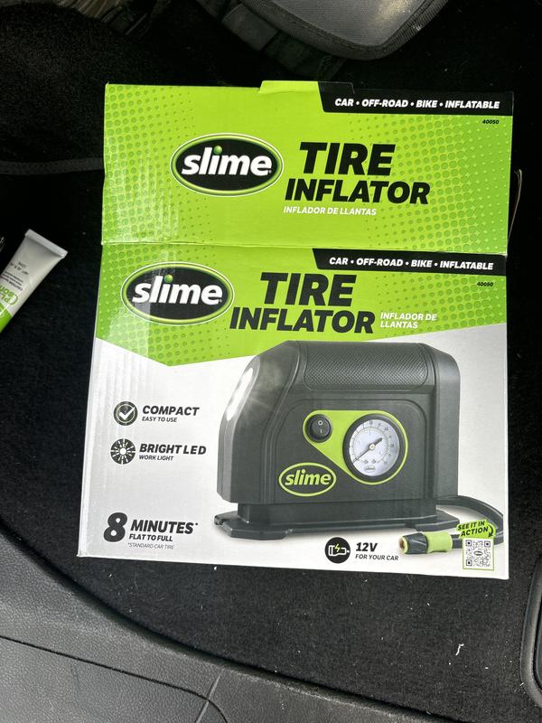 Slime 12 Volt Tire Inflator with Gauge and Light