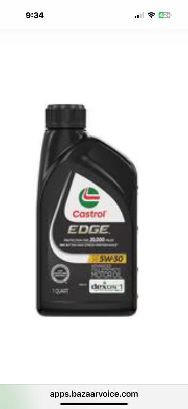 Castrol EDGE Full Synthetic 5W-30 Motor Oil 1 Quart | AutoZone