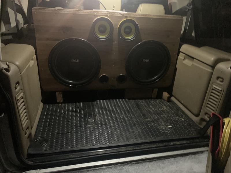 The amp o installed under the front passenger seat