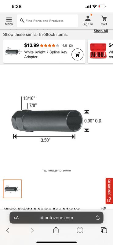 White Knight Wheel Nut 138001