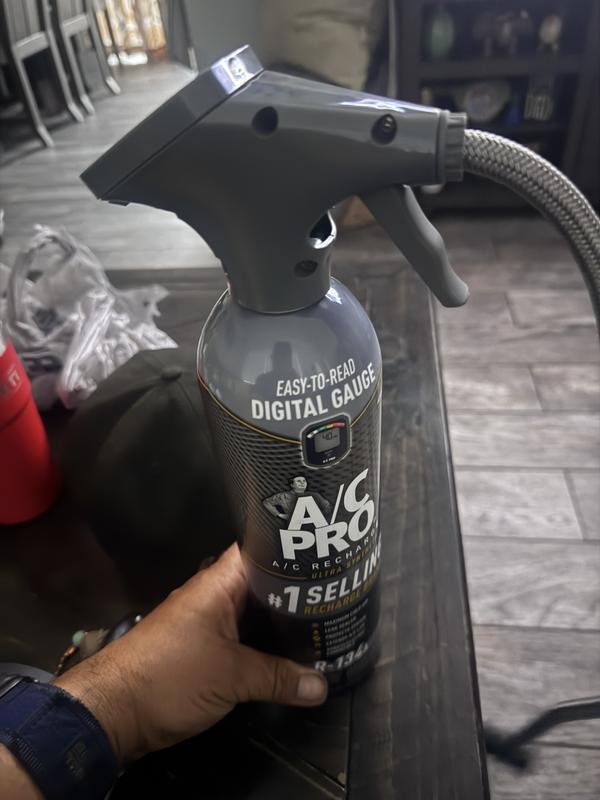 A/C Pro California R134a Synthetic Refrigerant / Stop Leak / Charging Hose / Digital Gauge 20 oz