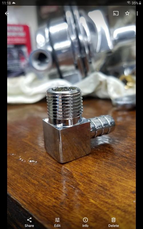 Spectre Performance Chrome 90 Degrees Fuel Fitting
