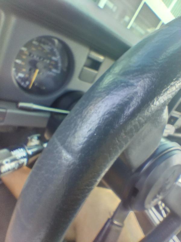 ProElite Black Leather 15in Steering Wheel Cover