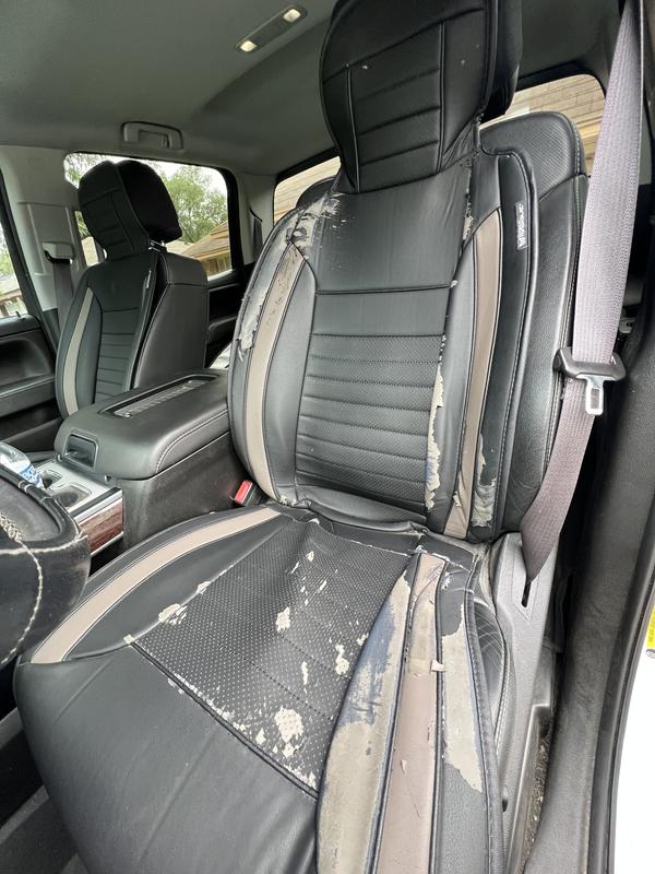 ×Style× Front Seat Covers Masque Luxury Series Gray Seat Cover 63054