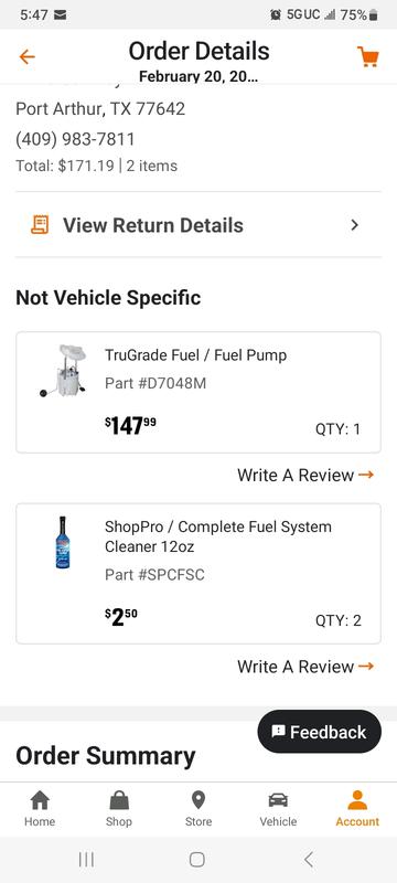 TruGrade Fuel Pump D7048M