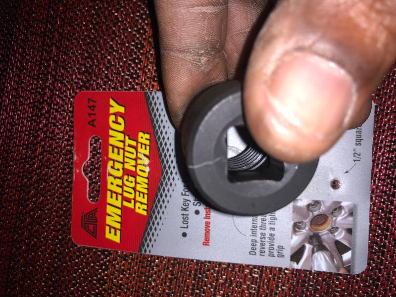 emergency lug nut remover