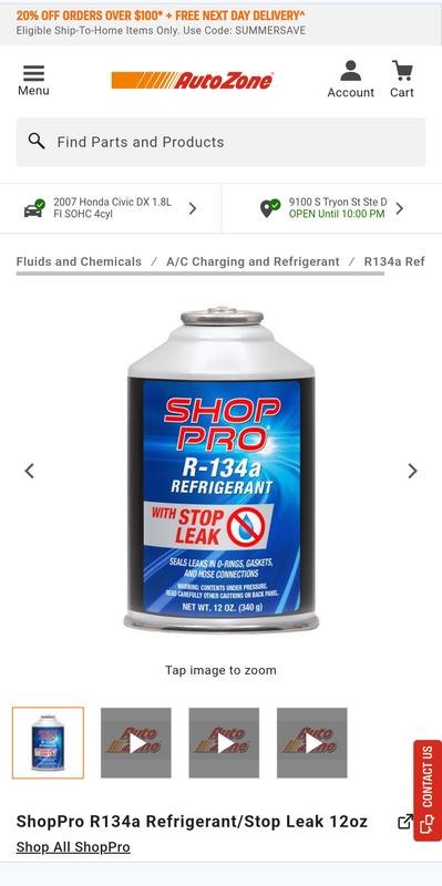 ShopPro R134a Refrigerant / Stop Leak 12oz
