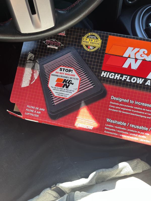 K&N 33-2233 High Performance Replacement Air Filter - Washable, Reusable, Red - View #5