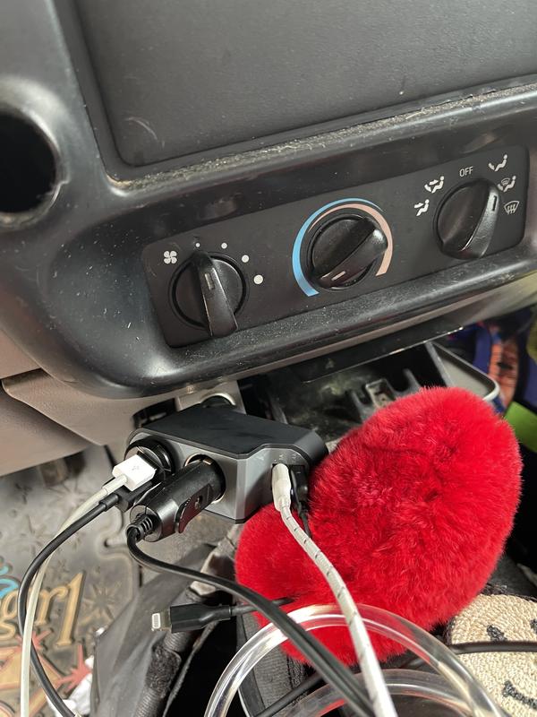 Road Proof 12 Volt Dual Socket Adapter with 2 USB Charging Ports