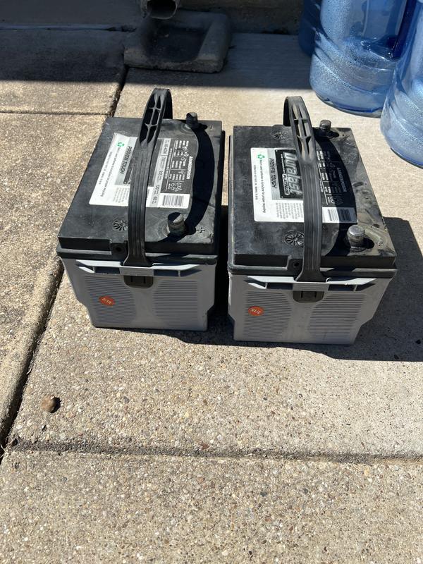 New battery in place in a motorhome