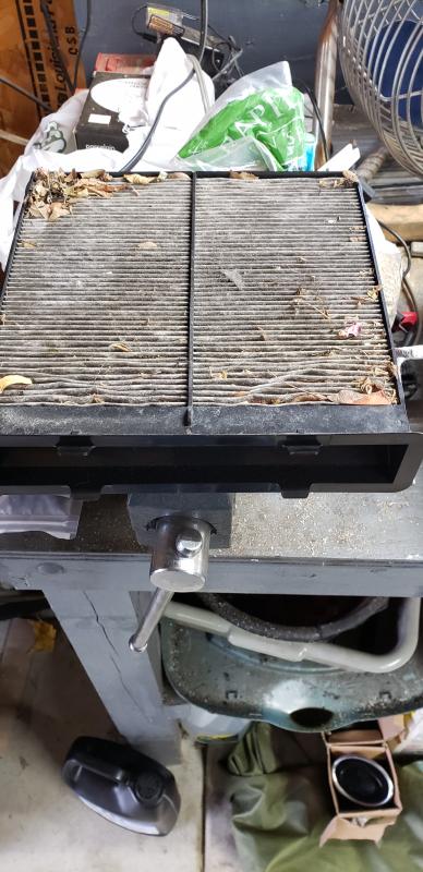 New filter on left, OEM on right after 15k miles