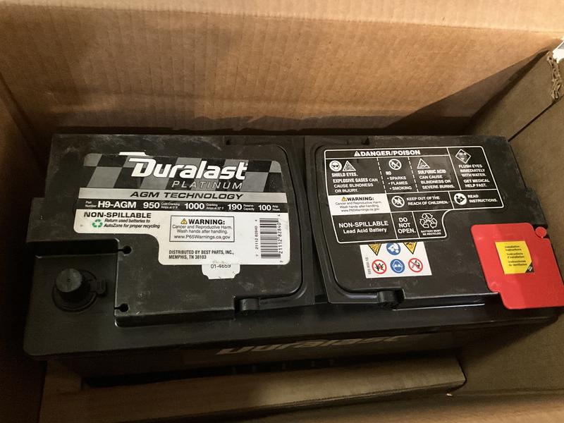 H9 AGM battery prior to installation