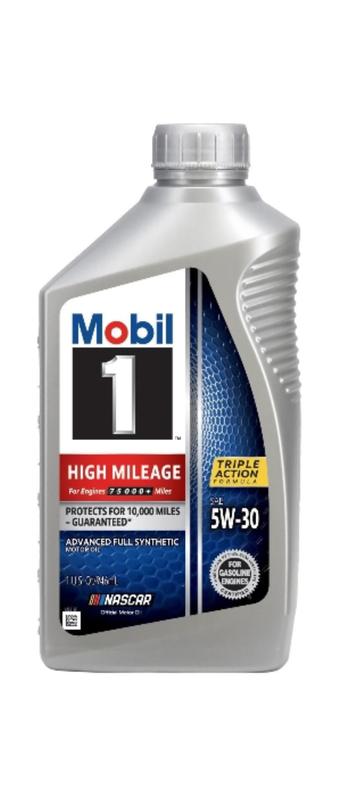 Mobil 1 High Mileage Full Synthetic 5W-30 Motor Oil 1 Quart | AutoZone