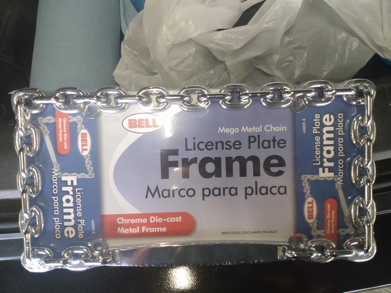 Heavy Die Cast Chrome Chain Link License Plate Frame – Bar Jan, Front Or Rear