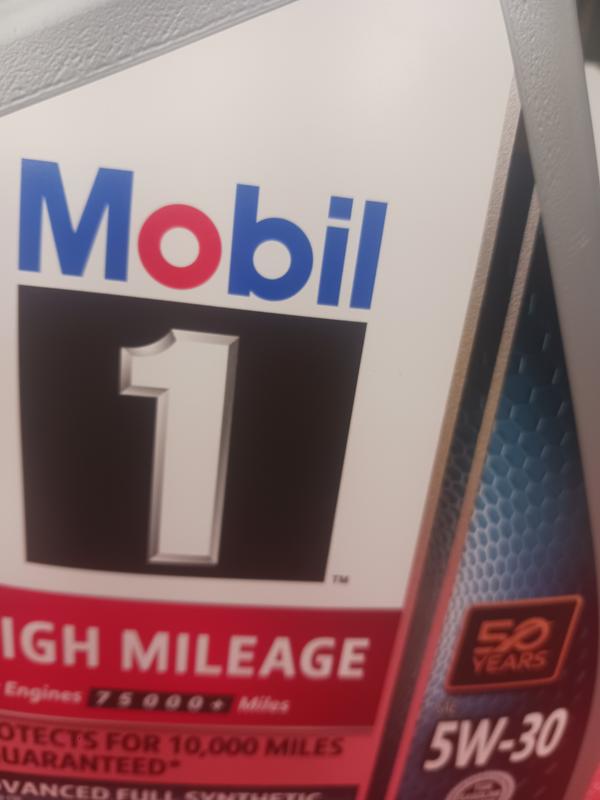 Mobil 1 High Mileage Full Synthetic Engine Oil 10W-30 5 Quart