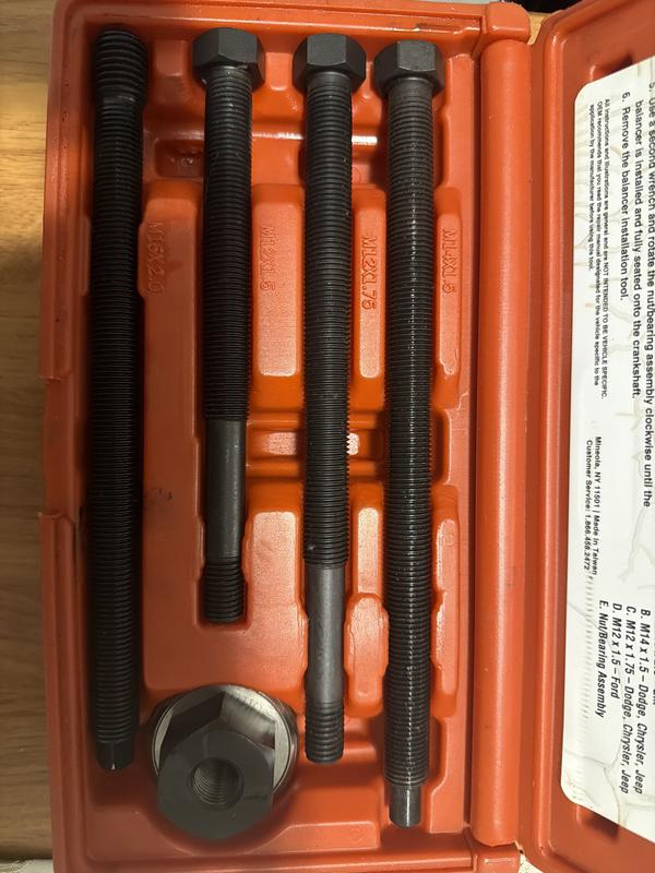 OEMTOOLS Chrysler, Dodge, Ford, GM Long Reach Crankshaft Damper