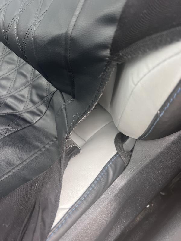 ProElite Black Low Back Faux Leather Quilted Seat Cover Set 2 Piece