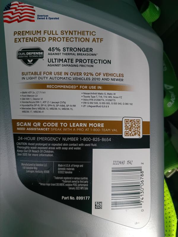 Valvoline ATF Automatic Transmission Fluid 1 Gallon