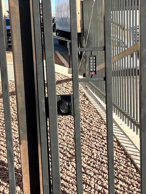 Rotating keypad to use inside and out