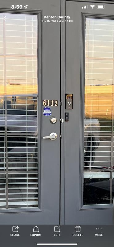 My new August Keypad Patio Door