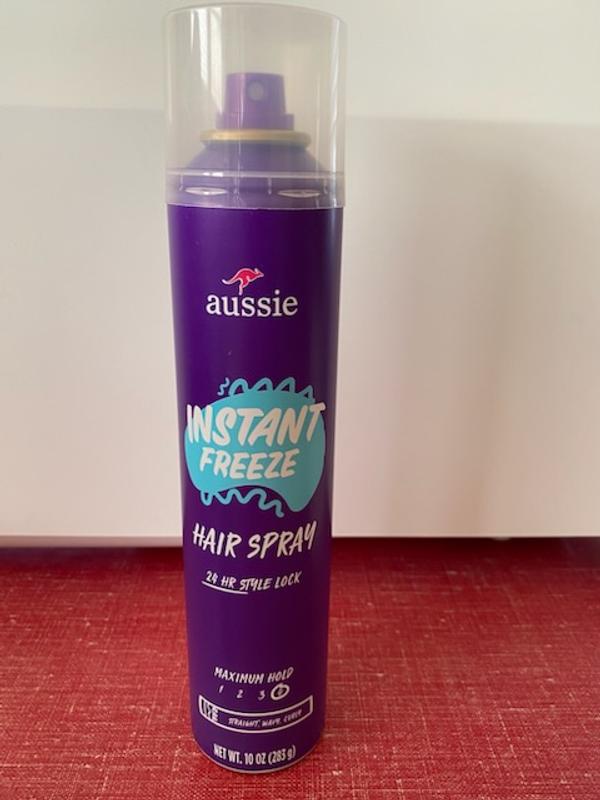 Aussie Instant Freeze Hairspray with Jojoba Oil & Sea Kelp, 10.0 oz - Pack  of 2