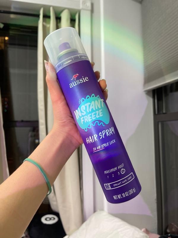 Hair Styling with Instant Freeze Hairspray - Aussie  Freeze, hair! Okay,  you're not under arrest, but we do want you to just stay put all day. 😅  This Instant Freeze Hairspray