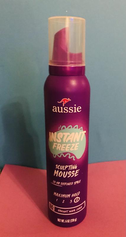 Aussie Instant Freeze Sculpting Mousse, Mousse for Curly Hair, Straight  Hair, and Wavy Hair, 6 oz