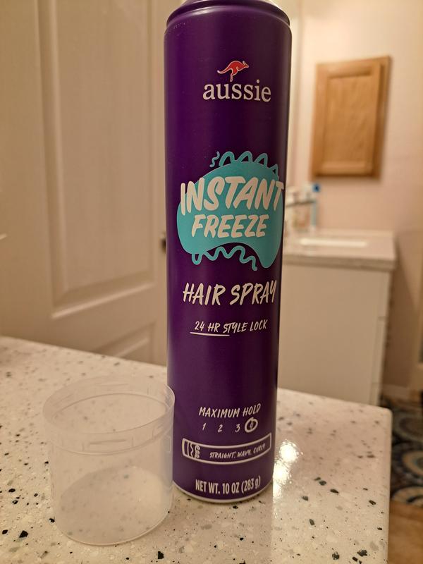 Aussie Instant Freeze Hairspray with Jojoba Oil & Sea Kelp, 10.0 oz - Pack  of 2