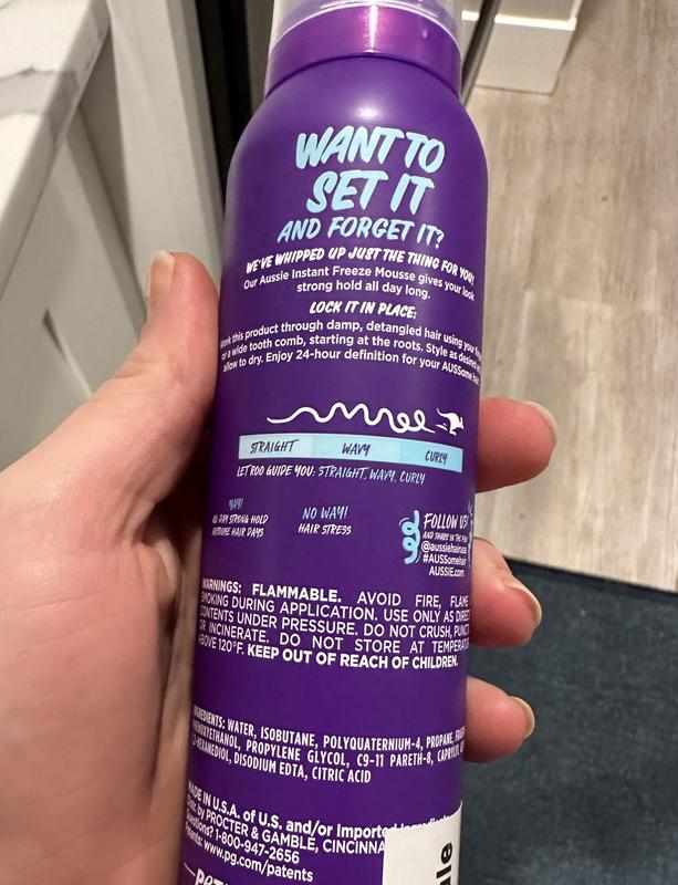  Aussie Instant Freeze Hair Spray Non-Aerosol Maximum Hold 8.5  oz (Pack of 4)