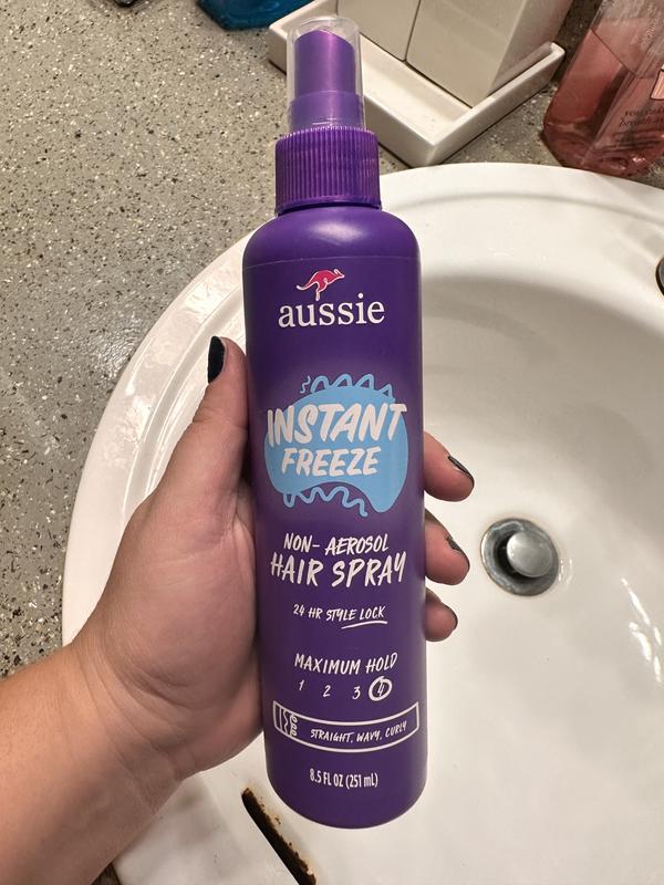  Aussie Instant Freeze Hair Spray Non-Aerosol Maximum Hold 8.5  oz (Pack of 3) : Hair Shampoos : Beauty & Personal Care