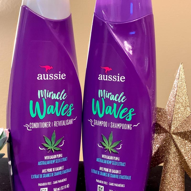 mm Bil Forblive Aussie Miracle Waves Anti-Frizz Hemp Paraben-Free Shampoo, 26.2 fl oz |  Meijer