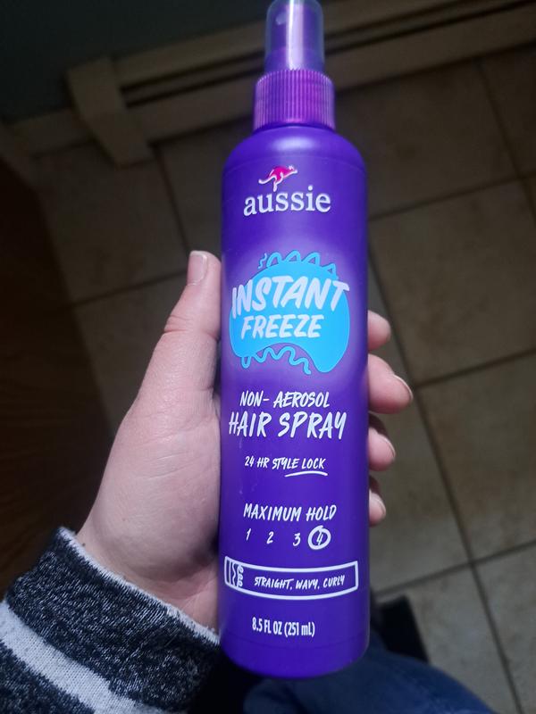 3 NEW Aussie Instant Freeze Hair Spray Non-Aerosol 24 Hour Maximum Hold 8.5  Oz
