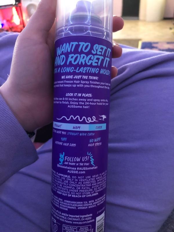 Aussie Instant Freeze Hairspray with Jojoba Oil & Sea Kelp, 10.0 oz